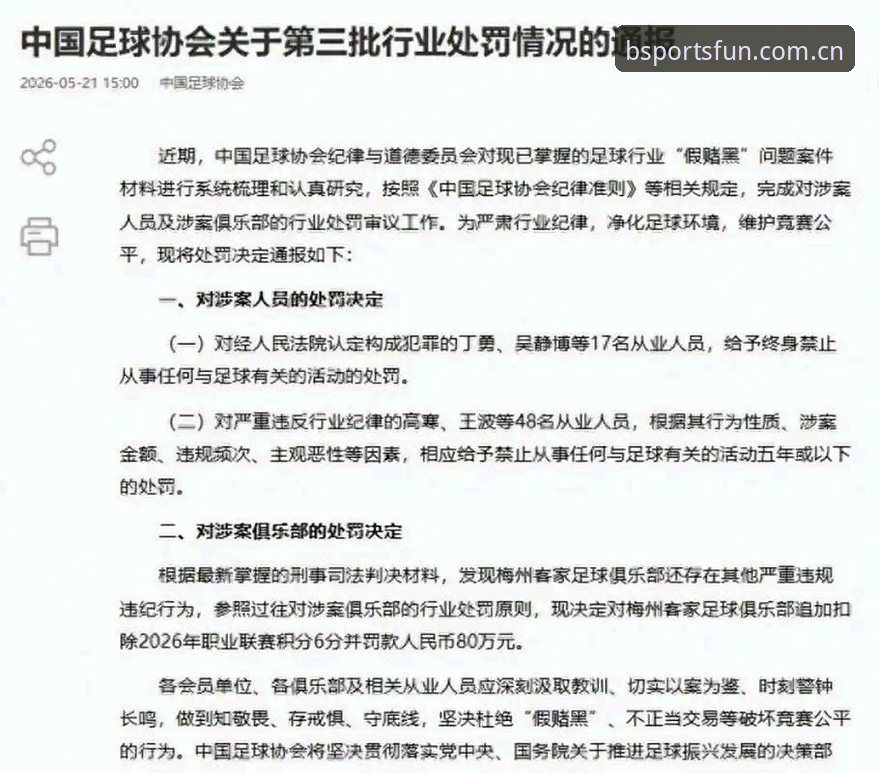 BSports使用教程安装教程 终身禁足vs五年禁赛:足协第三批禁足名单全面对比,BSports体育竞猜视角下的中国足球反腐风暴